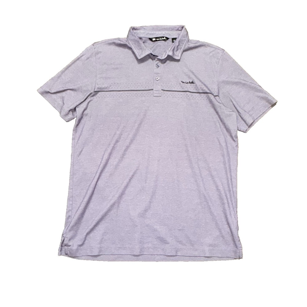 Travis Mathew Polo Shirt Men's Size Large Purple Short Sleeve Golf Casual Logo